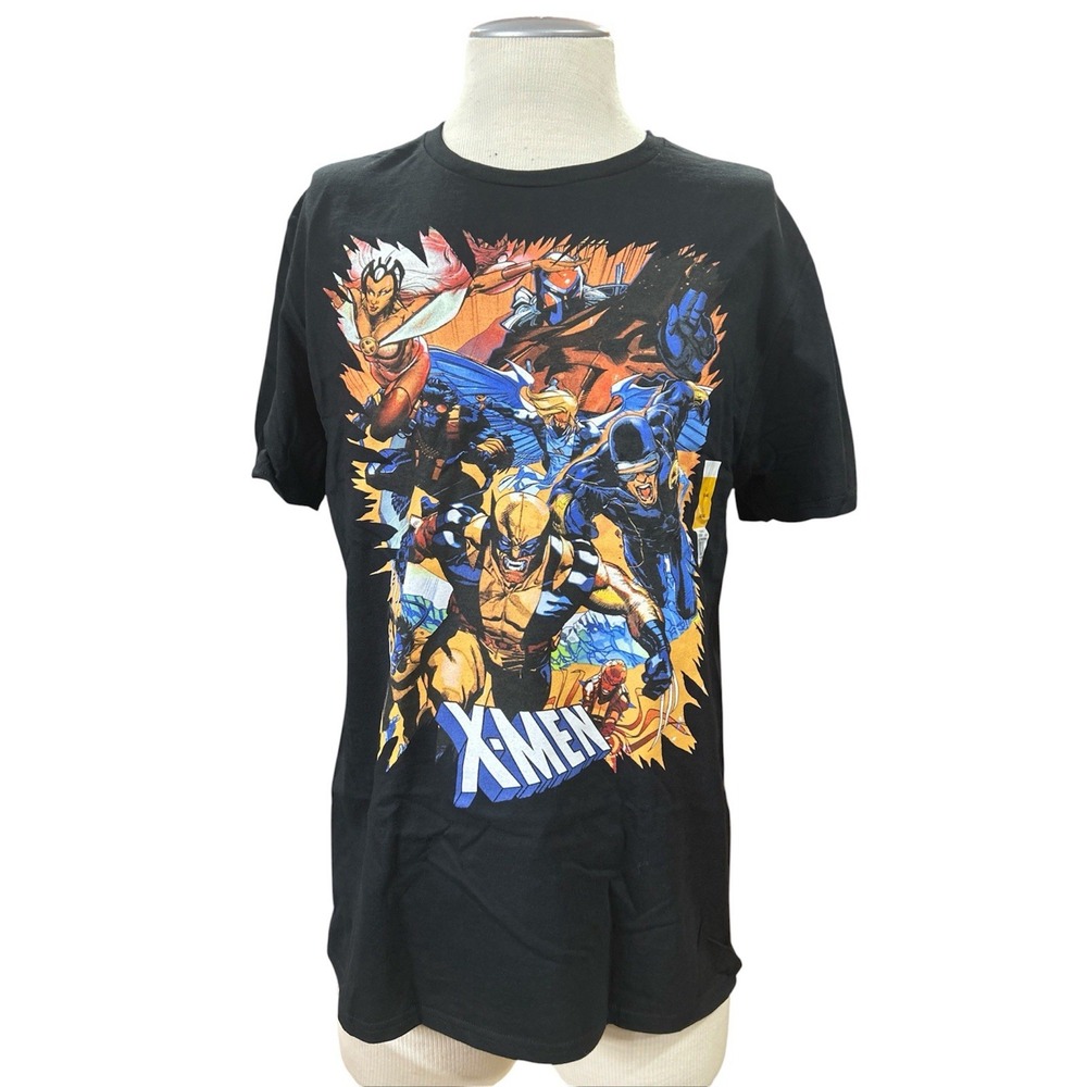 Marvel Mens Xmen Tshirt Large 42-44 Black Graphic Tee